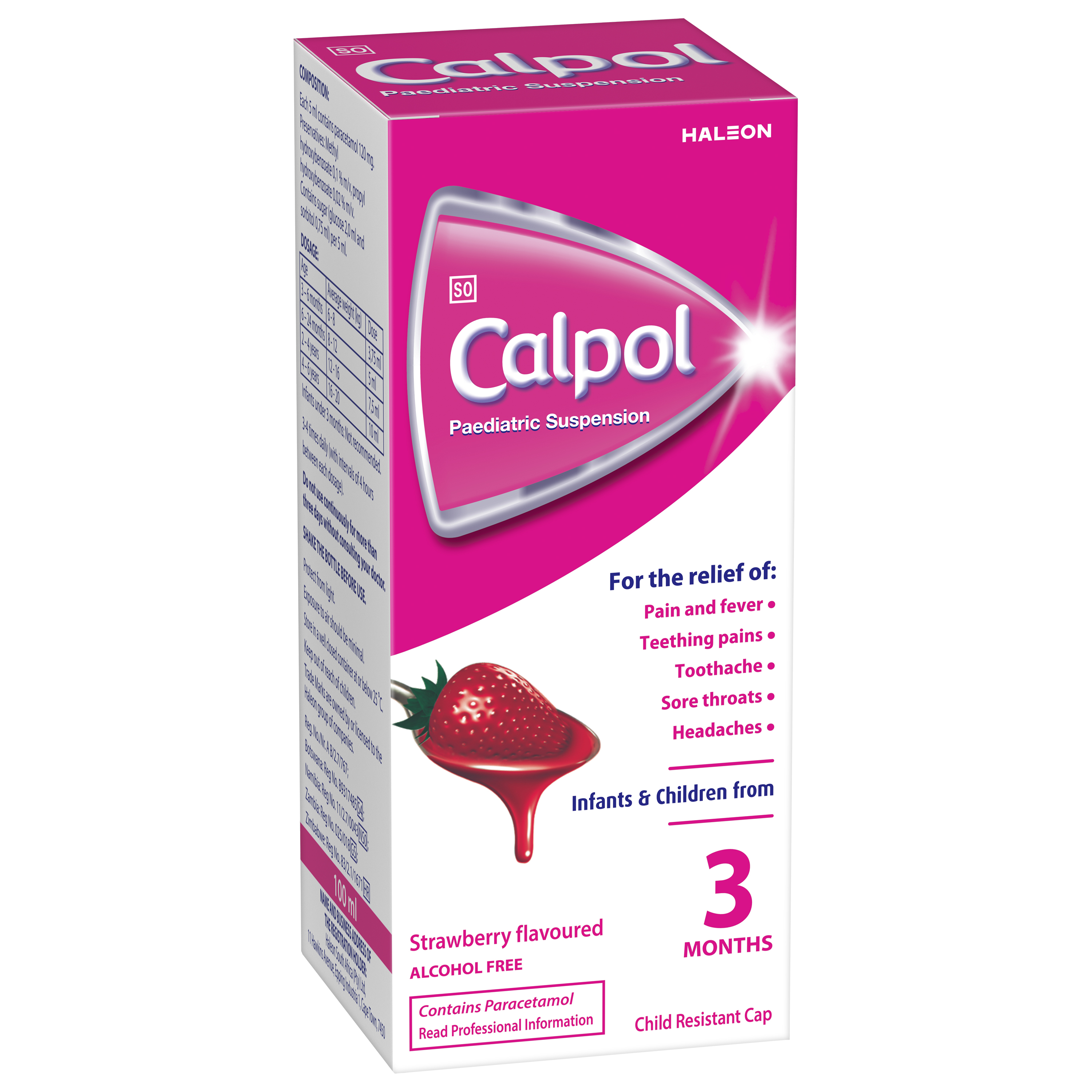 CALPOL  PAEDIATRIC 120MG/5ML SYR (100)