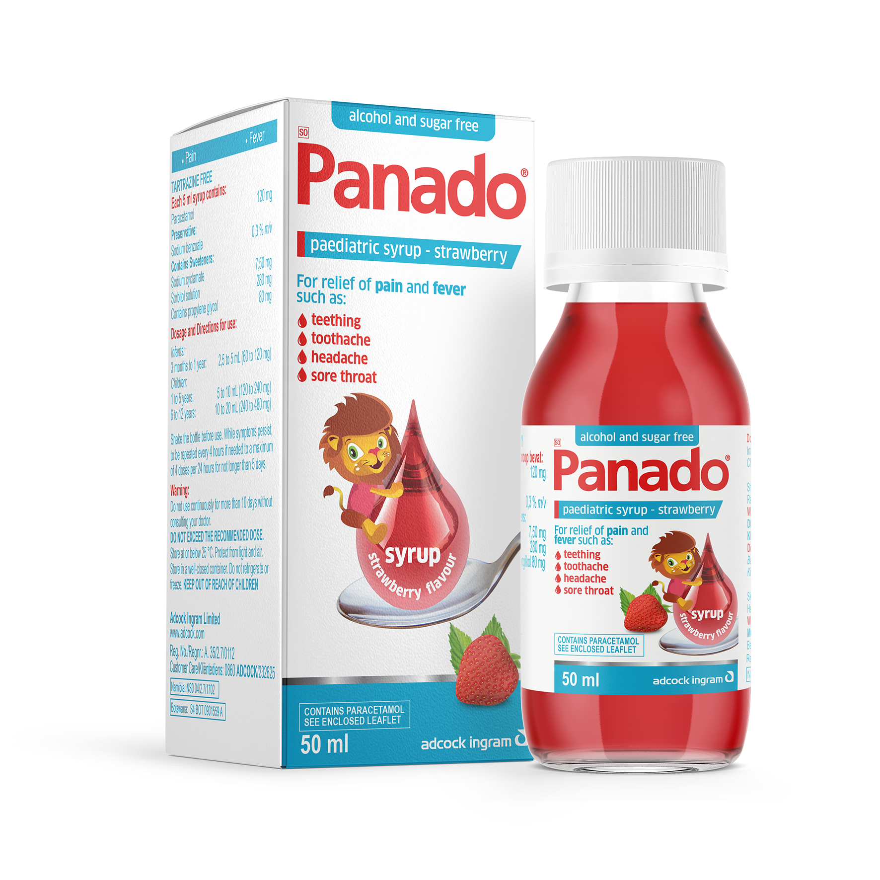 PANADO STRAWBERRY 120MG/5ML SYR (50)