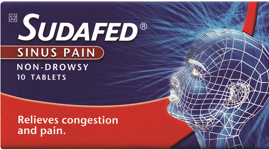 SUDAFED SINUS PAIN (WAS SUDAGESIC) 500MG/60MG TAB (10)